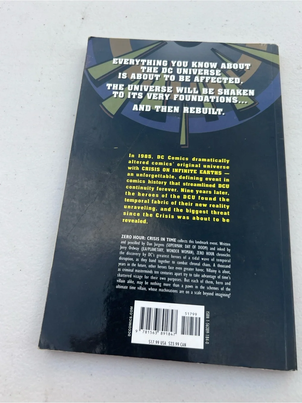 DC Comics Zero Hour Crisis in Time - Purple & Gold Cover